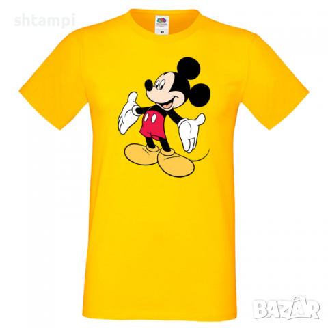 Мъжка тениска Mickey Mouse 7 Подарък,Изненада,Рожден ден, снимка 10 - Тениски - 36576508