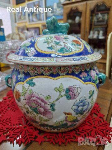Уникална рядка антикварна колекционерска китайска купа , снимка 2 - Антикварни и старинни предмети - 42210962