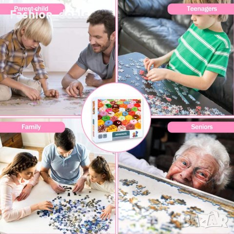  Нов пъзел от 1000 части Донъти Интелигентна игра семейство забава деца, снимка 5 - Пъзели - 33698666