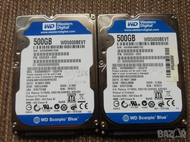 HDD 500GB хард диск 2.5" за лаптоп или преносима памет, снимка 2 - Твърди дискове - 38751415