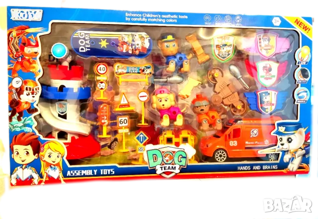 Комплект Пес патрул фигурки кула и кола със звук и светлина 203908 