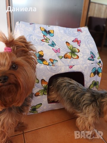 Къщичка иглу за куче /котка от плат и дунапрен , снимка 9 - За кучета - 36659717