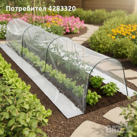 Мини оранжерия - компактна със здрава конструкция - 1,5 х 4 м