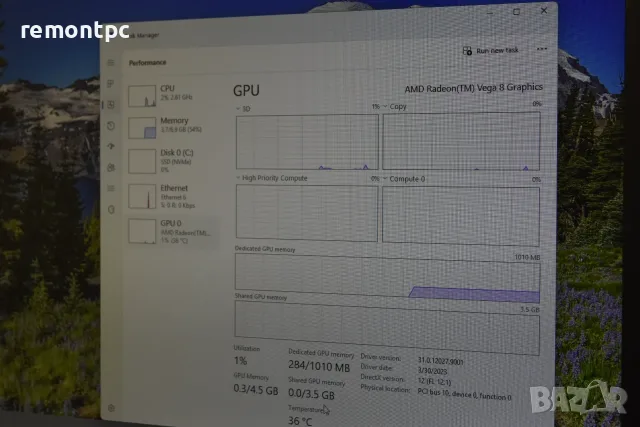 Настолен компютър HP Elitedesk Ryzen 3 8 GB DDR4 256 GB Nvme, снимка 6 - Работни компютри - 55899371