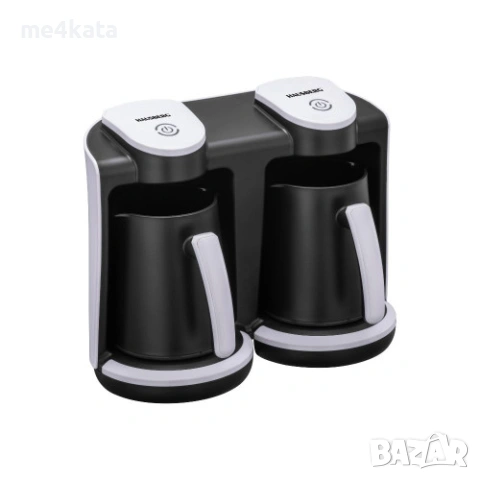 Двойна кафемашина Hausberg HB-3820 400W – Кафеварка за 2 чаши 250мл+250мл със сензорно управление, снимка 2 - Кафемашини - 54263534