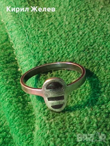 СТАР СТИЛЕН ЕМАЙЛИРАН СРЕБЪРЕН ПРЪСТЕН ЛАКИРАНО СРЕБРО 925 РЪЧНА ИЗРАБОТКА 44348, снимка 11 - Пръстени - 46268880