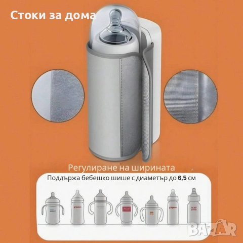 Безжичен подгревател за бебешко шише с дисплей и 6 температурни степени, снимка 3 - Други - 53280157