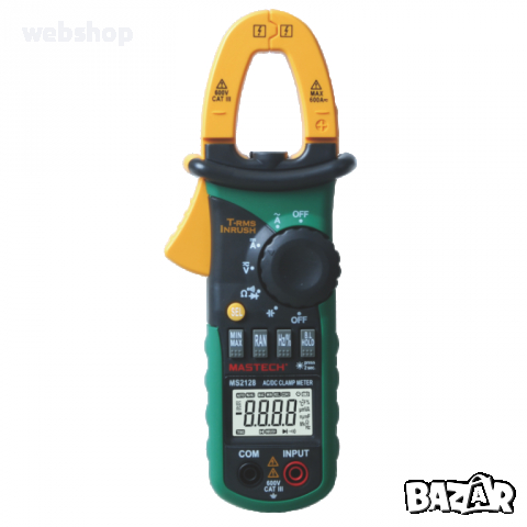 Амперклещи MASTECH MS2128 VAC/VDC | AAC/ADC | OHM | F | Hz, снимка 2 - Клещи - 36454575