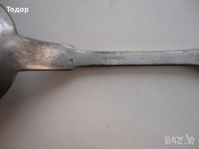 Старинна посребрена бронзова лъжица , снимка 5 - Колекции - 50084788