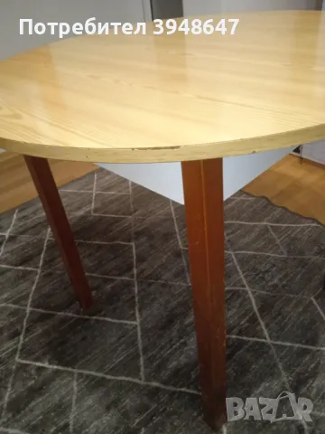Кръгла трапезна маса, снимка 4 - Маси - 47540353