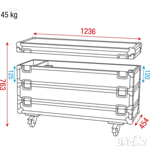 Кейс Showtec Case for 12x Sunstrip Active, снимка 7 - Други - 48831986