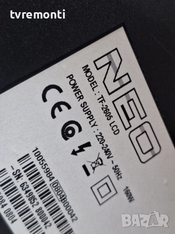 T-CONTROL BOARD V260B1-C01 за 26-инчов телевизор NEO TF-2605 , с дисплей V260B1-L01 Rev.C1, снимка 5 - Части и Платки - 51550969