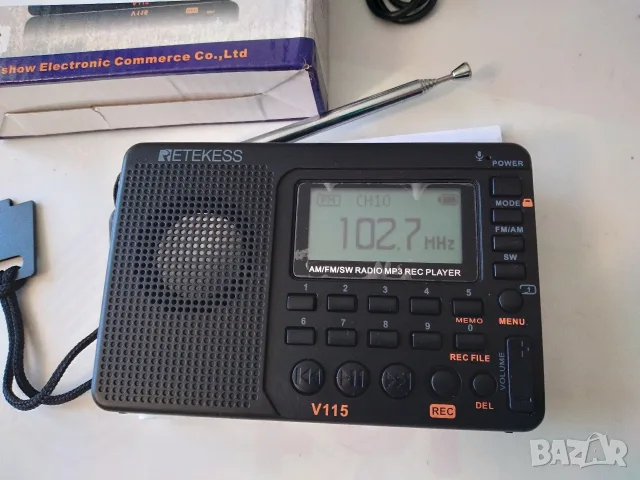 Радиоприемник RETEKESS V115 FM/MW/SW, снимка 3 - Радиокасетофони, транзистори - 55970979
