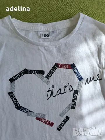 Блуза Desigual с пайети и iDo със сърце + подарък Pepe Jeans, снимка 2 - Детски Блузи и туники - 49930559