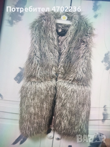 Дамски елек с косъм Zara m-l