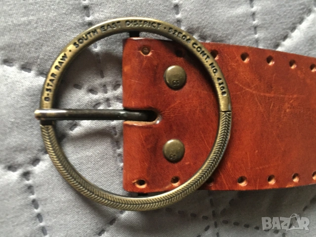 G-star оригинален дамски кафяв колан от естествена кожа М/85, снимка 5 - Колани - 53244801