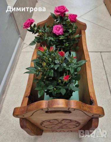 Сандъче за цветя, масив, дърворезба , снимка 2 - Декорация за дома - 53956064