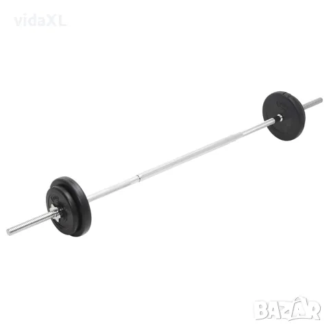 vidaXL Комплект щанги и дъмбели 30 кг, снимка 3 - Фитнес уреди - 56148320
