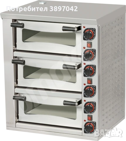 Фурна за пица 40x40 FPZ01.E31 U50 Електрическа 3 етажа, снимка 1