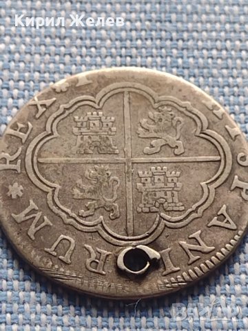 Сребърна монета 2 реала Филип пети Сеговия Испания 13780, снимка 8 - Нумизматика и бонистика - 42871784