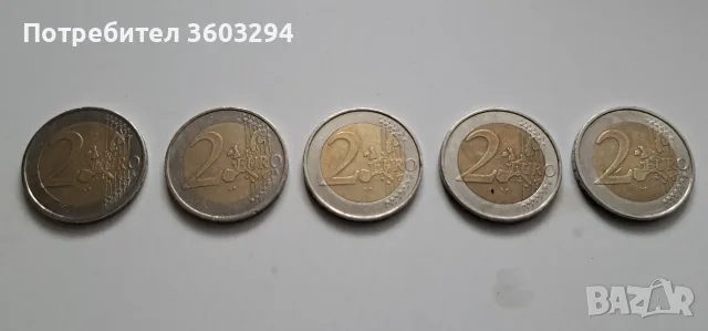 Пет броя по 2 евро ADFGJ Германия - 2003 г.