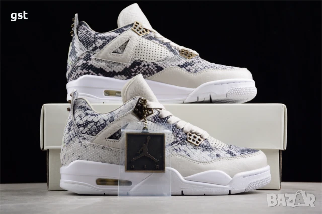 Уникални Редки Air Jordan 4 Premium "Snakeskin" Дизайнерски Маратонки Кецове Мъжки