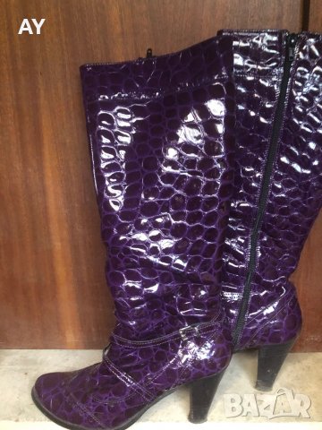 Дамски ботуши естествен лак Cristina Luci, снимка 1