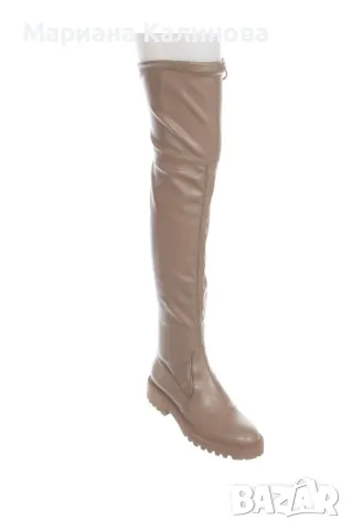 Бежови чизми, 39 номер, снимка 2 - Дамски боти - 48148734