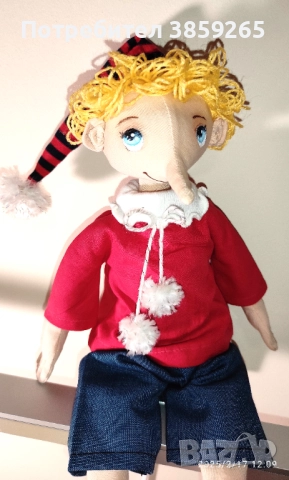 Кукла Пинокио. Ръчна изработка. 