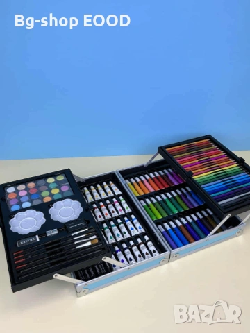 Комплект за рисуване 145 части в метален куфар , снимка 11 - Рисуване и оцветяване - 53927342