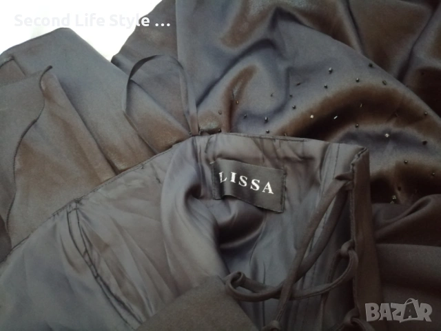 Официална дълга дамска рокля с мъниста р-р L - марка LISSA, снимка 14 - Рокли - 53047553