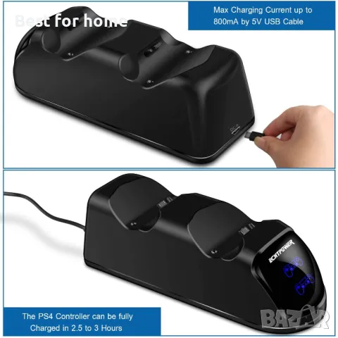 Зарядно устройство с LED дисплей за Playstation 4 , снимка 5 - Аксесоари - 49334786