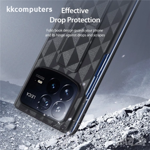Кожен калъф DUX DUCIS Fitt за Xiaomi Mix Fold 4 5G със слот за карта и стойка - PU Кожа, Магнитно за, снимка 7 - Калъфи, кейсове - 53314797