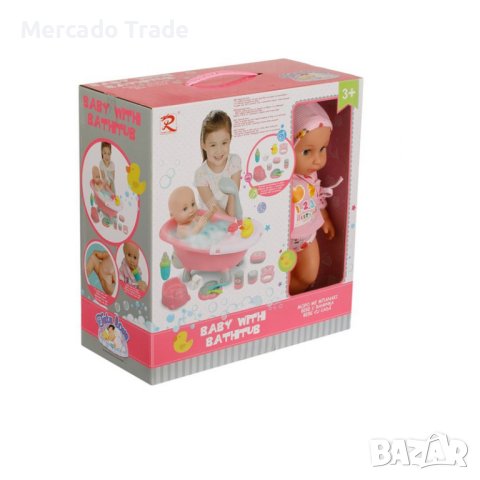 Комплект Mercado Trade, За баня с кукла, вана и аксесоари, снимка 6 - Кукли - 42720624