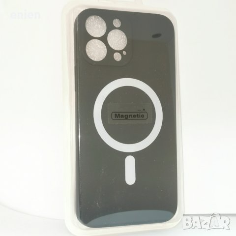 Магнитен MagSafe удароустойчив кейс за iPhone 12 Pro Max / Черен