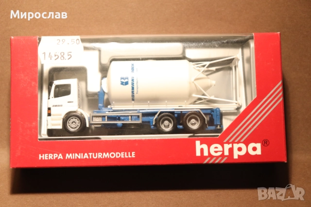 HERPA H0 1/87 MERCEDES ATEGO ЦИМЕНТОВОЗ КАМИОН МОДЕЛ