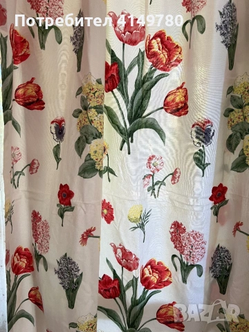 Завеси с рози - 2 шт, снимка 2 - Други стоки за дома - 54366095