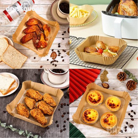 4094 100бр Хартиени подложки за Еър Фрайър, снимка 9 - Други - 42154000