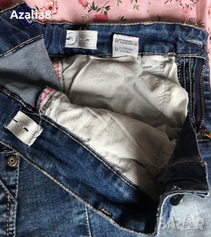 Детски дънков панталон, класическо дънково синьо, размер 146, снимка 3 - Детски панталони и дънки - 38961308