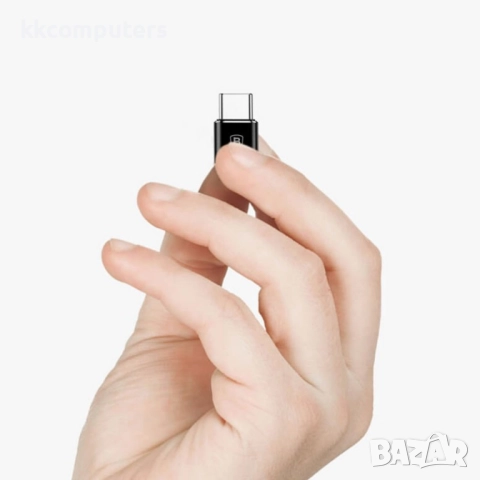 Преходник адаптер Micro USB към USB-C, Baseus, Черен, снимка 2 - USB кабели - 52053110