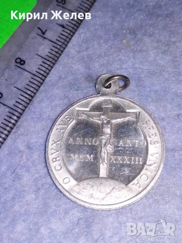 КАТОЛИЧЕСКИ РЕЛИГИОЗЕН МЕДАЛЬОН ИКОНКА ДВУСТРАННА РЯДКА ПОСРЕБРЕНА ИТАЛИЯ 31231, снимка 6 - Колиета, медальони, синджири - 39856813
