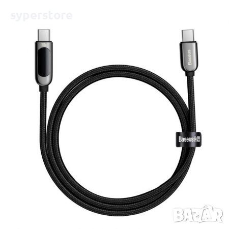Кабел USB Type C - Type C M/M 1m 100W 5A QC3.0 Baseus CATSK-B01 Черна оплетка PD2.0 Cable USB Type-C, снимка 2 - USB кабели - 38581518
