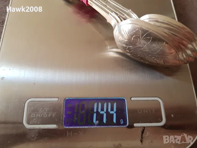 1892 Руска империя Москва сребърни 84 лъжички за кръщене, снимка 13 - Антикварни и старинни предмети - 47608994