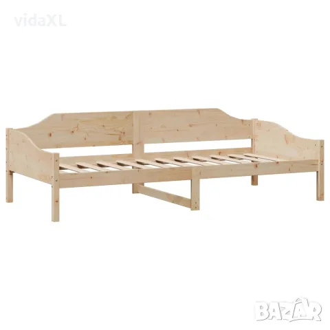 vidaXL Рамка за легло без матрак, 90x190 см, масивна чамова дървесина, снимка 4 - Спални и легла - 56148208