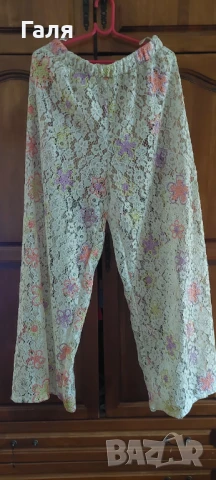 Дамски панталон ръчно шита дантела, размер ХЛ, снимка 2 - Панталони - 51426926