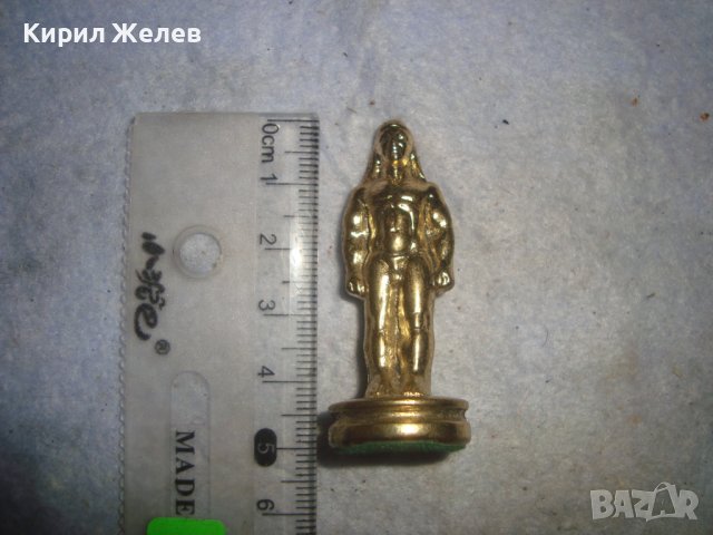 СТАРА ФИГУРКА ОЛОВНО ВОЙНИЧЕ ЕГИПЕТ с ПОЗЛАТА РЯДКО за КОЛЕКЦИЯ ФИГУРА от ШАХ 27396, снимка 3 - Колекции - 38139139