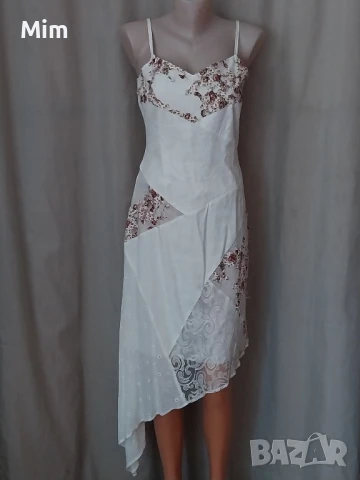Nicowa 36 Раздвижена бяла рокля, снимка 5 - Рокли - 51078227
