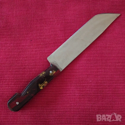 Стар касапски нож, ръчно изработен от соца. , снимка 2 - Ножове - 53143685