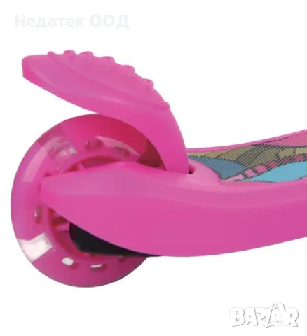 Тротинетка за момиче, светещи колела, розов, до 50 кг., снимка 3 - Скутери и тротинетки - 47279876