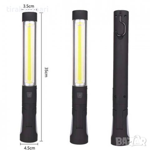 Акумулаторна LED работна лампа с червена аварийна светлина - аварийна лампа, снимка 3 - Аксесоари и консумативи - 38079252